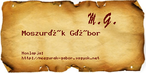 Moszurák Gábor névjegykártya